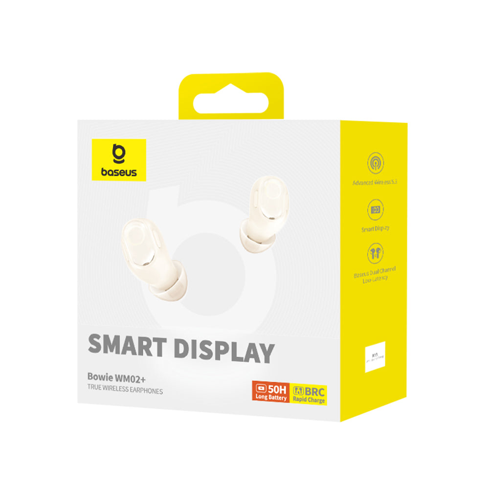 Handsfree Bluetooth Baseus WM02+, TWS, Biały NGTW370302