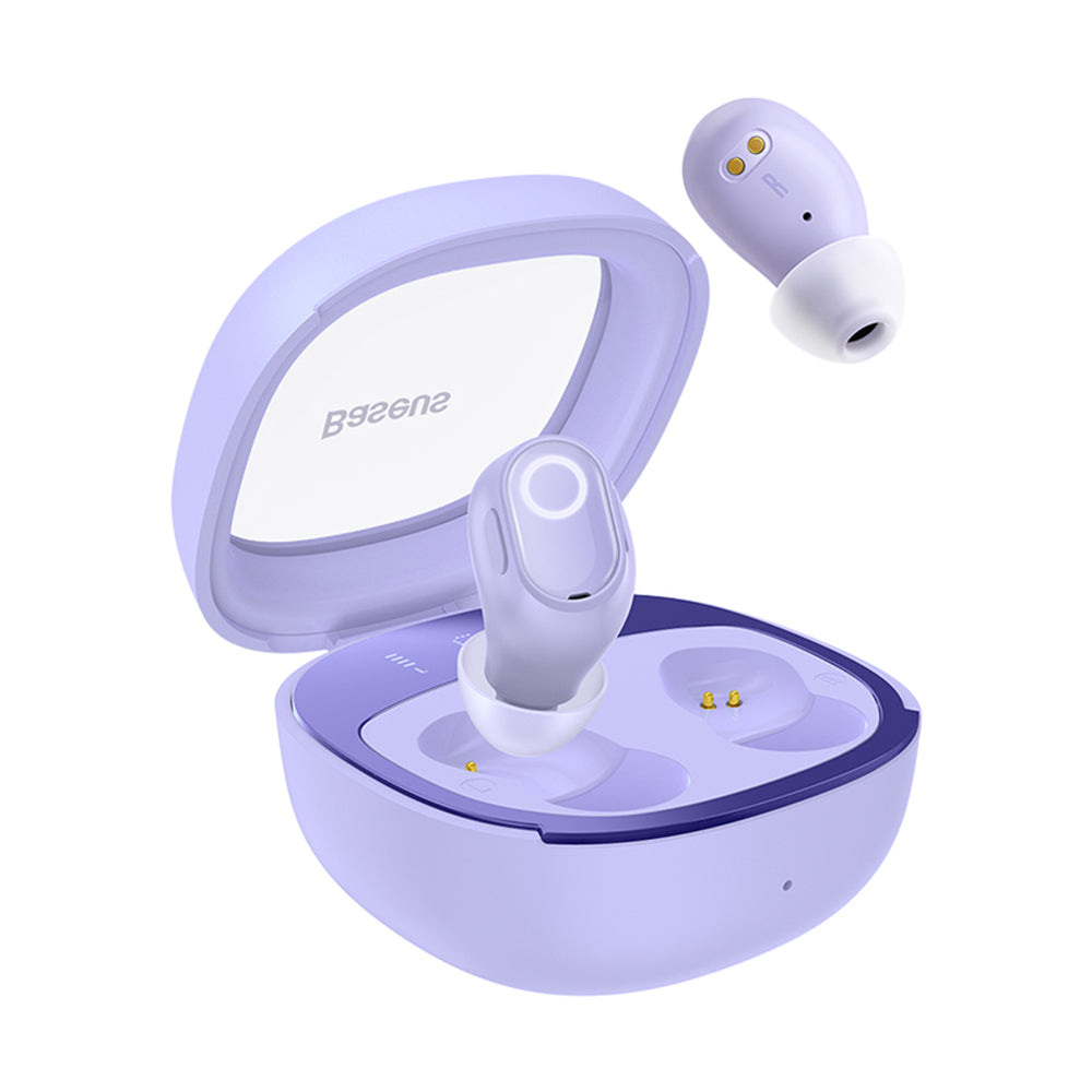 Handsfree Bluetooth Baseus WM02+, TWS, Fioletowy NGTW370305