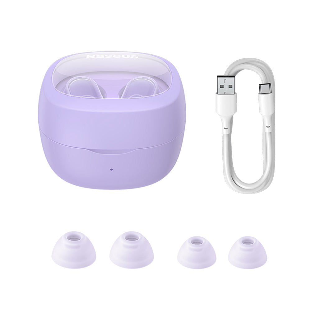 Handsfree Bluetooth Baseus WM02+, TWS, Fioletowy NGTW370305