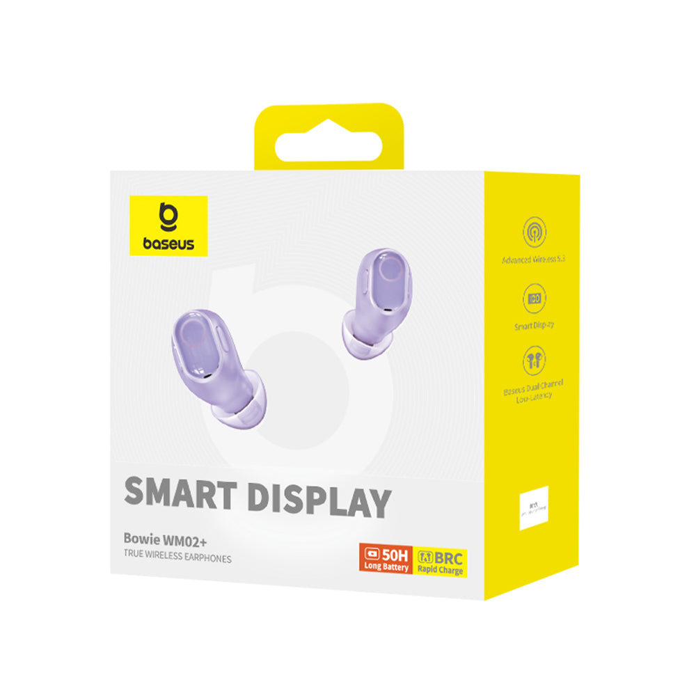 Handsfree Bluetooth Baseus WM02+, TWS, Fioletowy NGTW370305