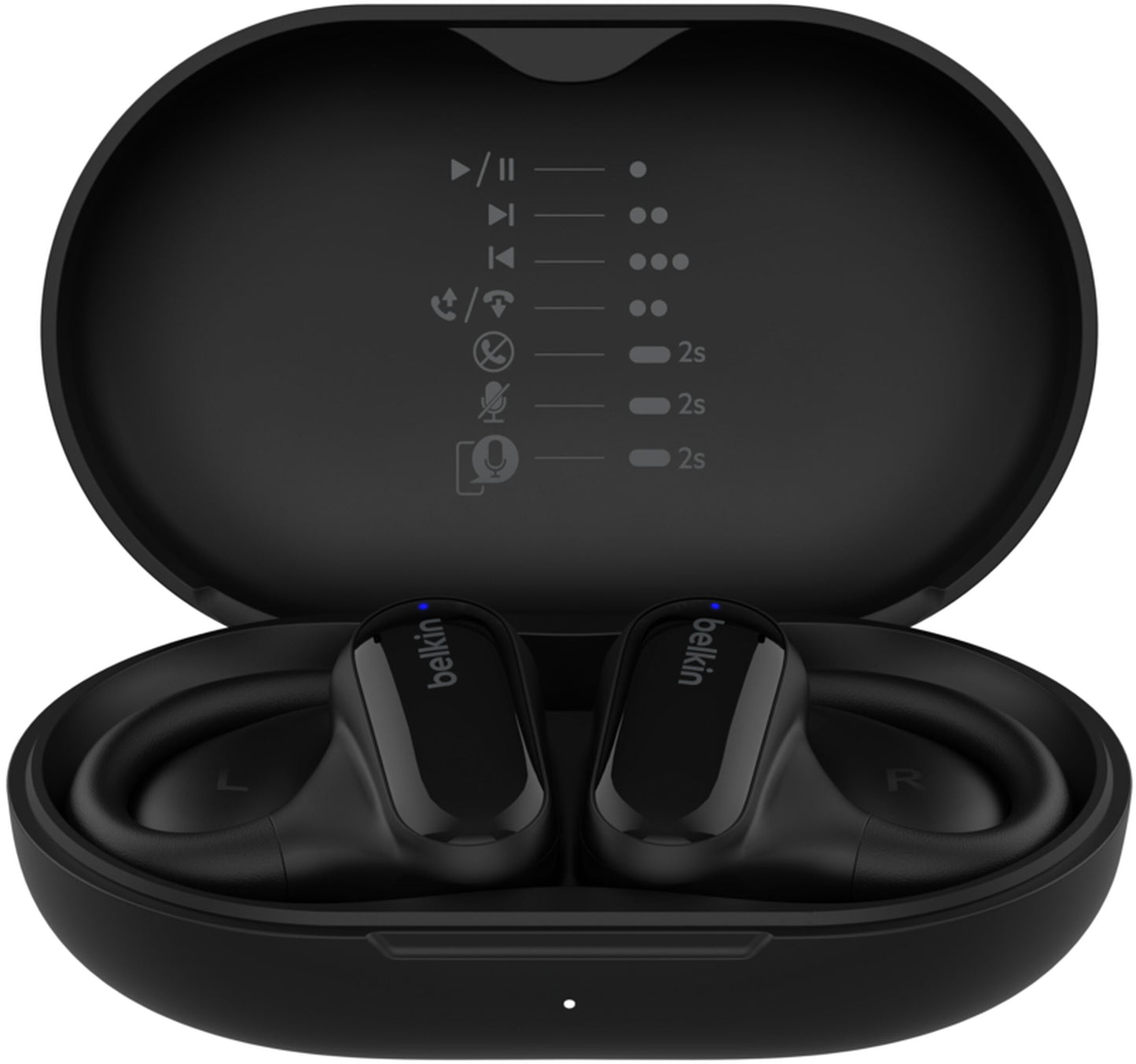 Zestaw słuchawkowy Bluetooth Belkin SoundForm ClearFit, TWS, Multipoint, Czarny AUC013ctBK