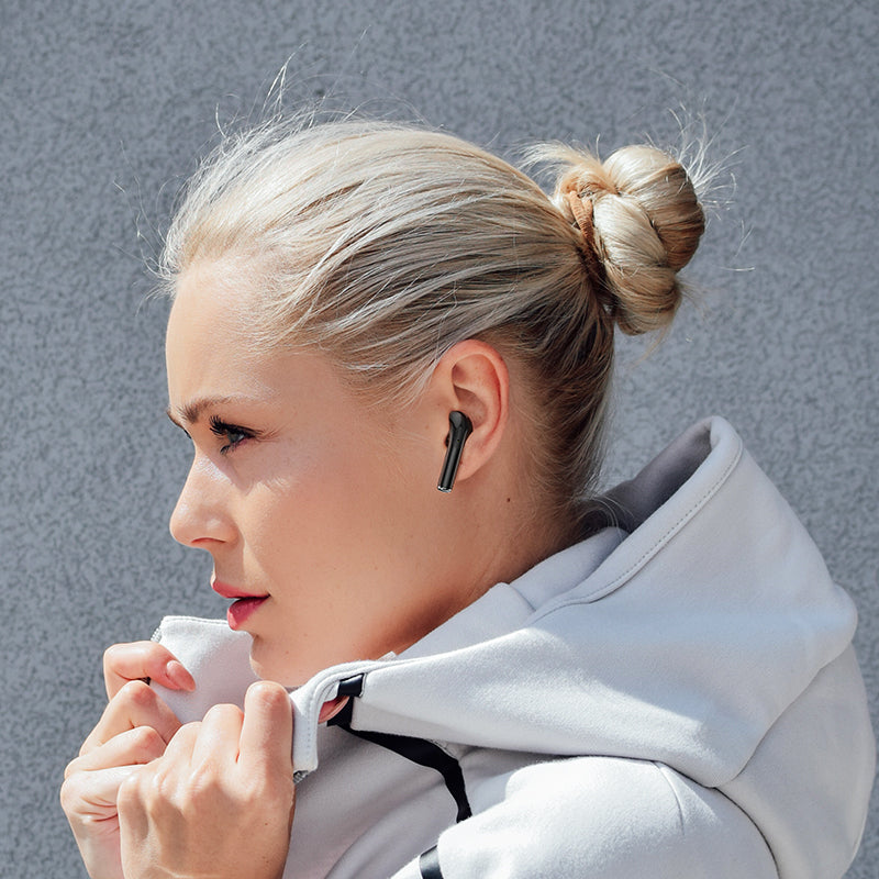 Zestaw słuchawkowy Bluetooth BW29, TWS, czarny