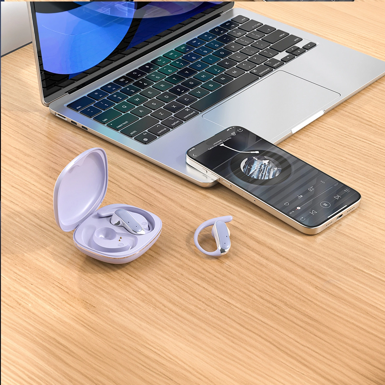 Handsfree Bluetooth Dudao U17Z, TWS, Fioletowy