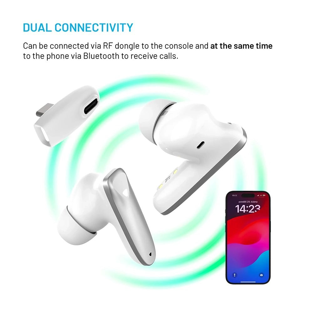Handsfree Bluetooth Fixed Pods, TWS, Biały