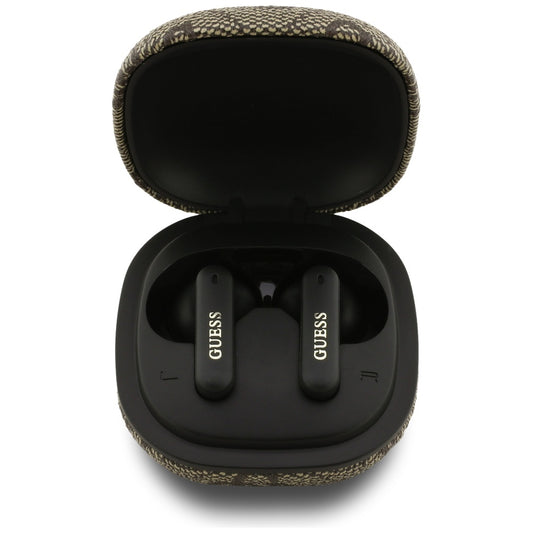 Handsfree Bluetooth Guess 4G Classic Metal Logo, TWS, Brązowy