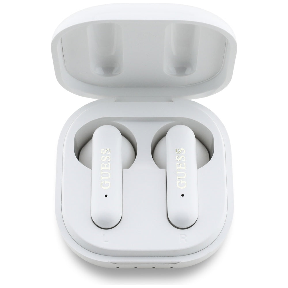 Handsfree Bluetooth Guess 4G Metal Logo, TWS, Biały