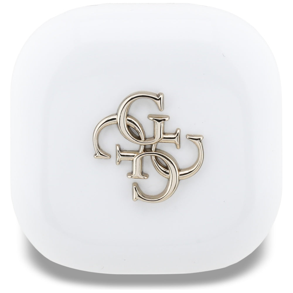 Handsfree Bluetooth Guess 4G Metal Logo, TWS, Biały