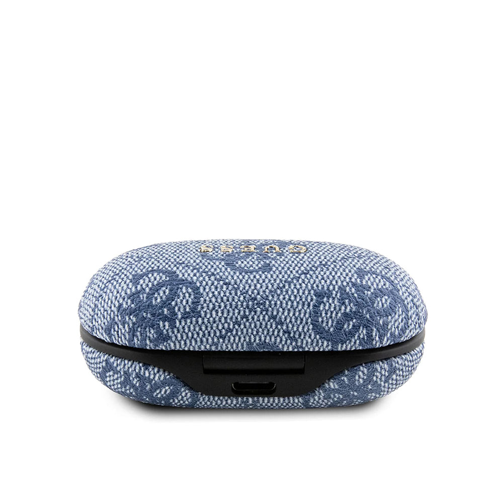 Handsfree Bluetooth Guess 4G Metal, TWS, Niebieski