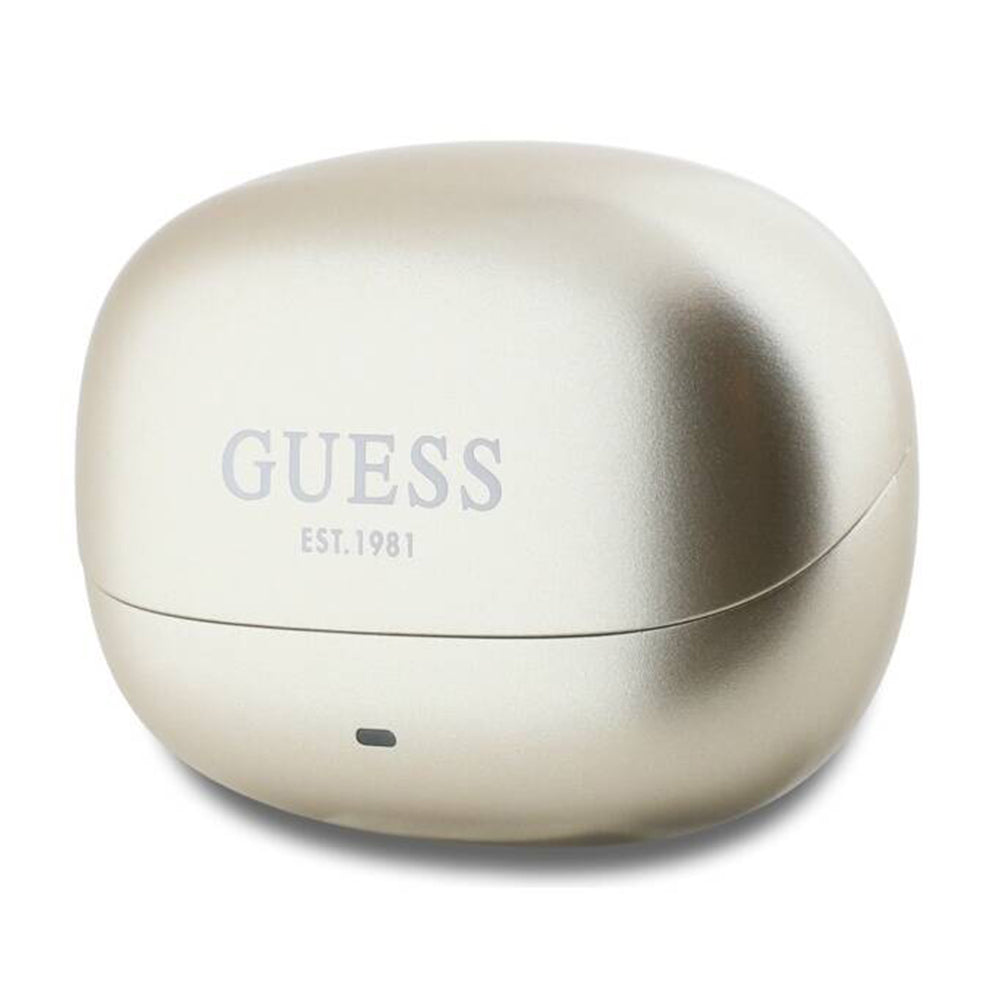 Handsfree Bluetooth Guess Capsule Printed Logo, TWS, ANC, Złoty