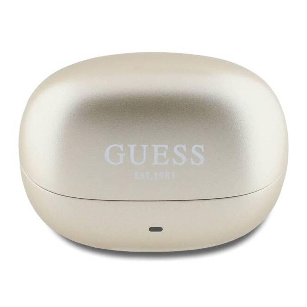 Handsfree Bluetooth Guess Capsule Printed Logo, TWS, ANC, Złoty
