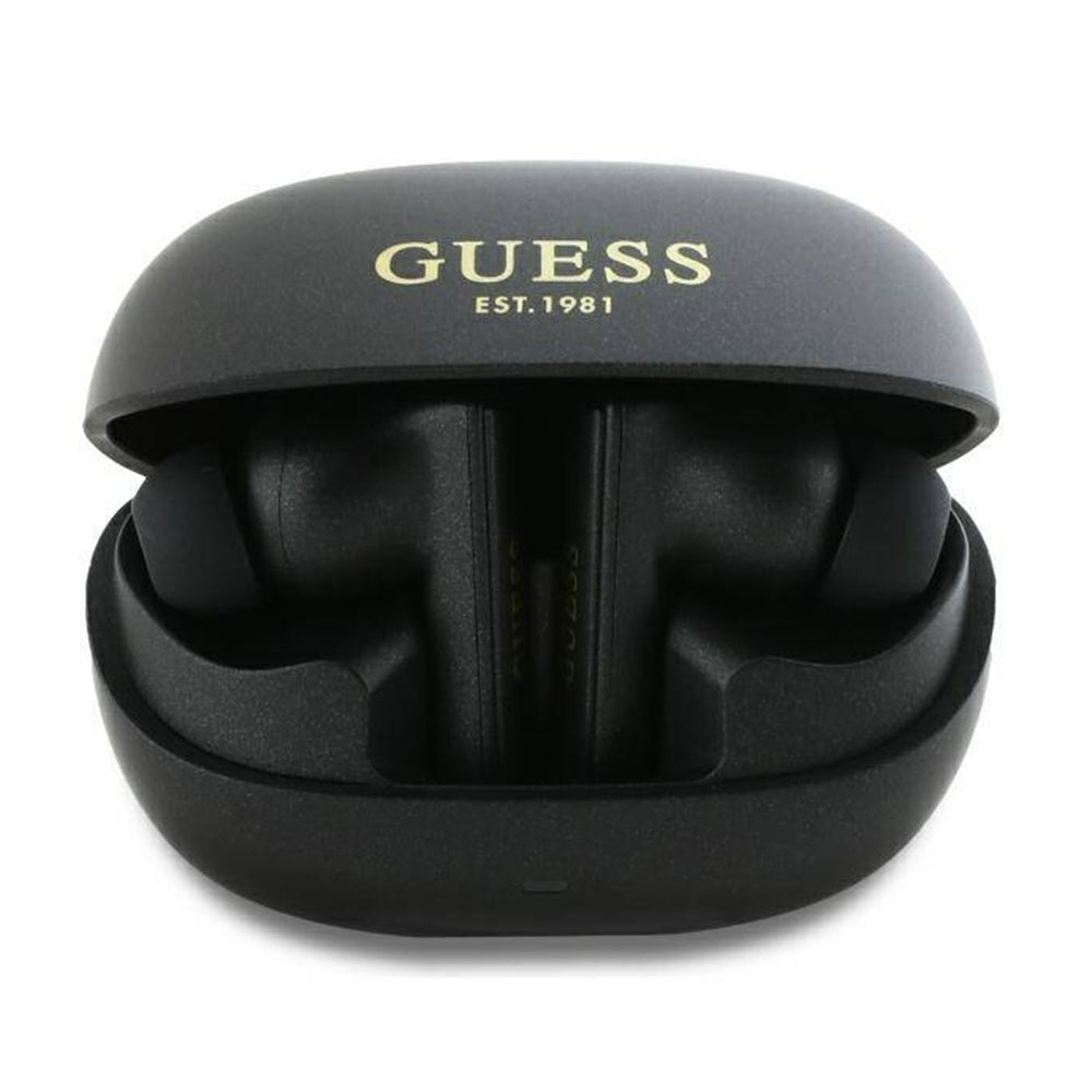 Handsfree Bluetooth Guess Capsule Printed Logo, TWS, ANC, Czarny