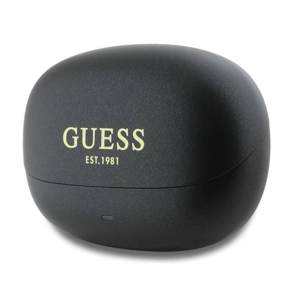Handsfree Bluetooth Guess Capsule Printed Logo, TWS, ANC, Czarny