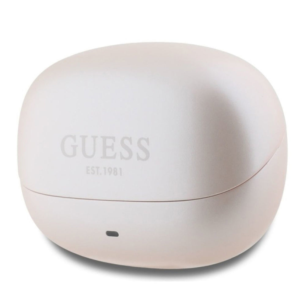 Handsfree Bluetooth Guess Capsule Printed Logo, TWS, ANC, Różowy