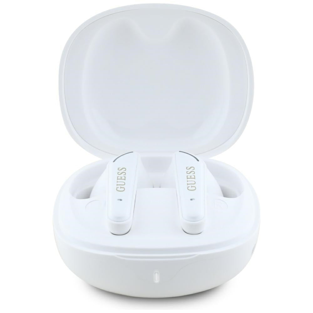 Handsfree Bluetooth Guess Flat Classic Logo Electroplated, TWS, Biały