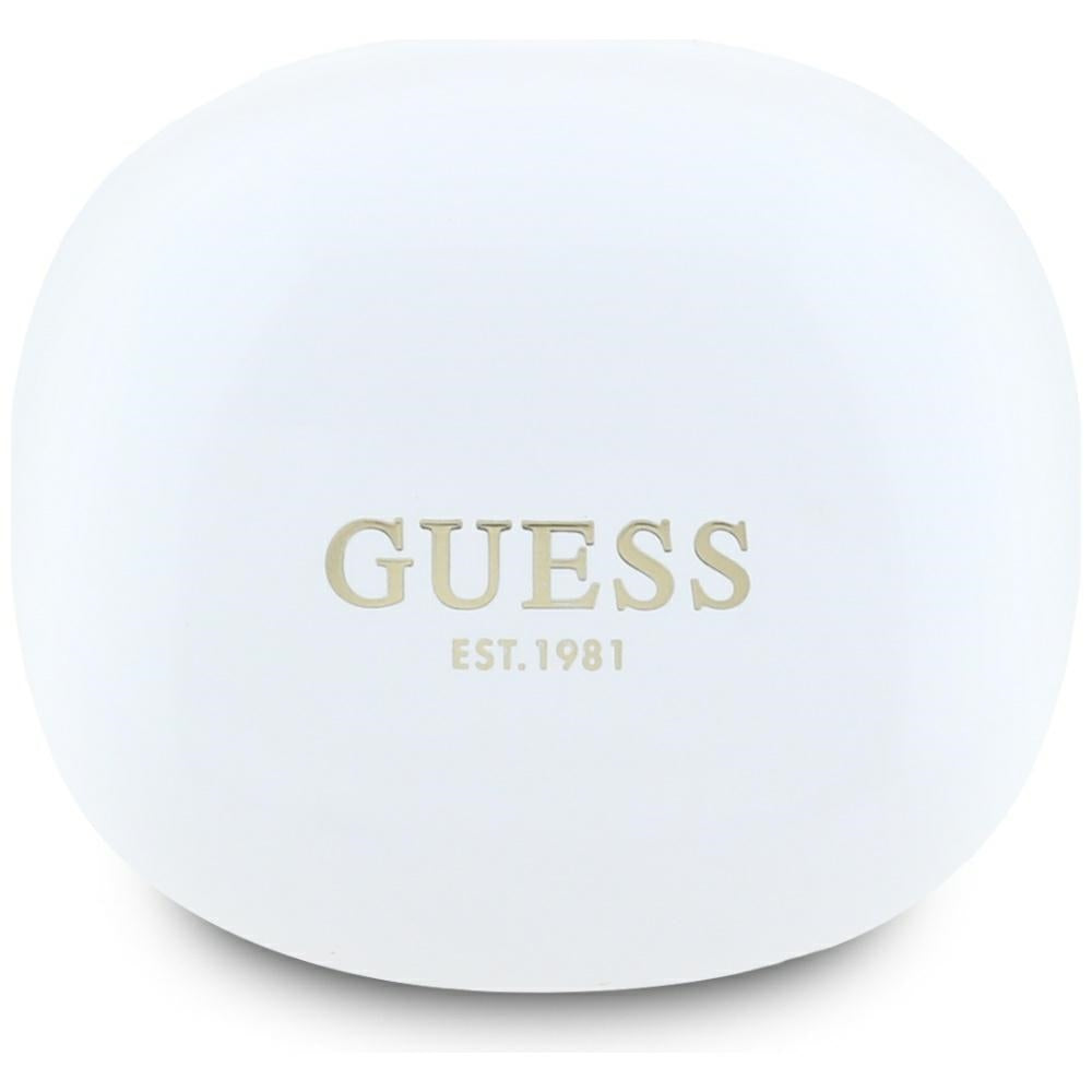 Handsfree Bluetooth Guess Flat Classic Logo Electroplated, TWS, Biały