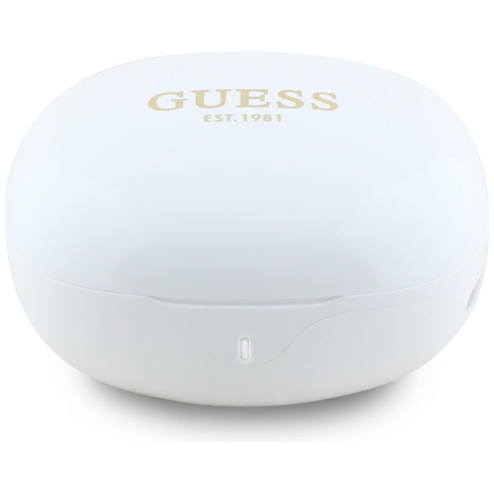 Handsfree Bluetooth Guess Flat Classic Logo Electroplated, TWS, Biały