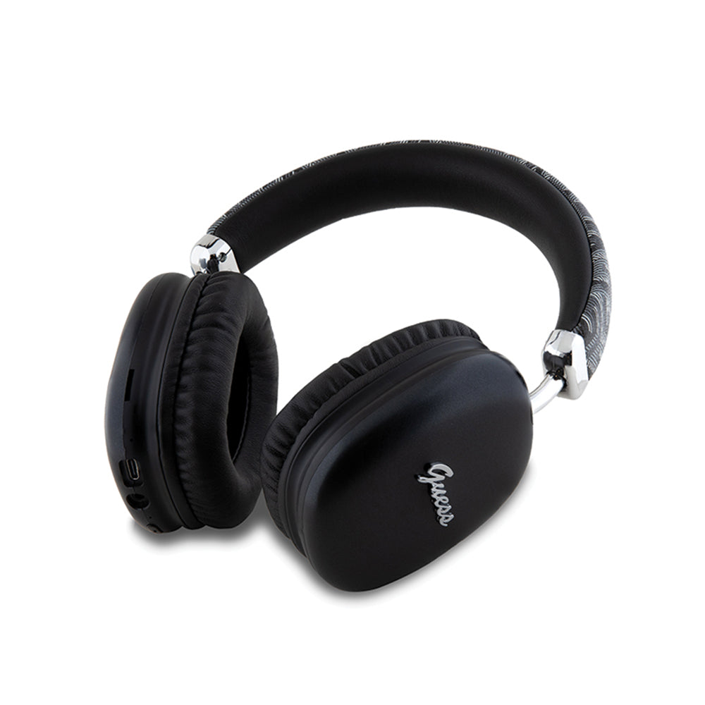 Handsfree Bluetooth Guess GCube Metallic Script Logo, A2DP, Czarny
