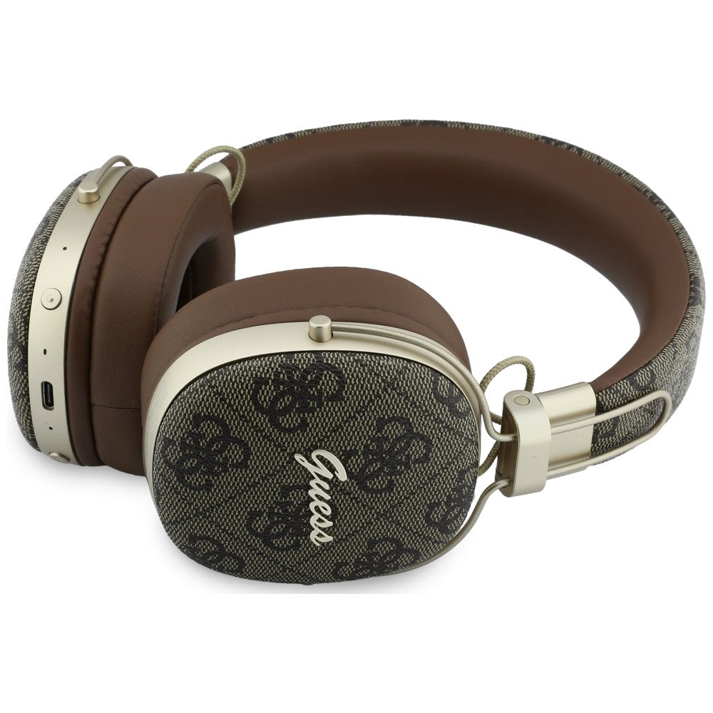 Handsfree Bluetooth Guess Metal 4G Script Logo, A2DP, Brązowy