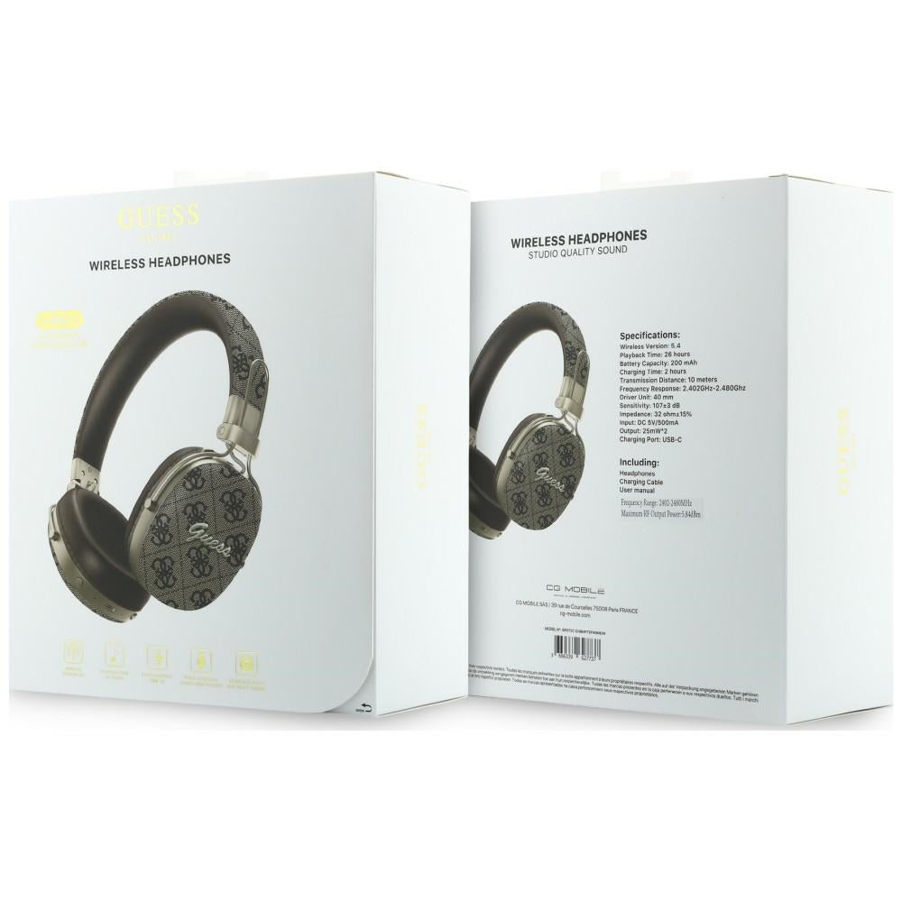 Handsfree Bluetooth Guess Metal 4G Script Logo, A2DP, Brązowy