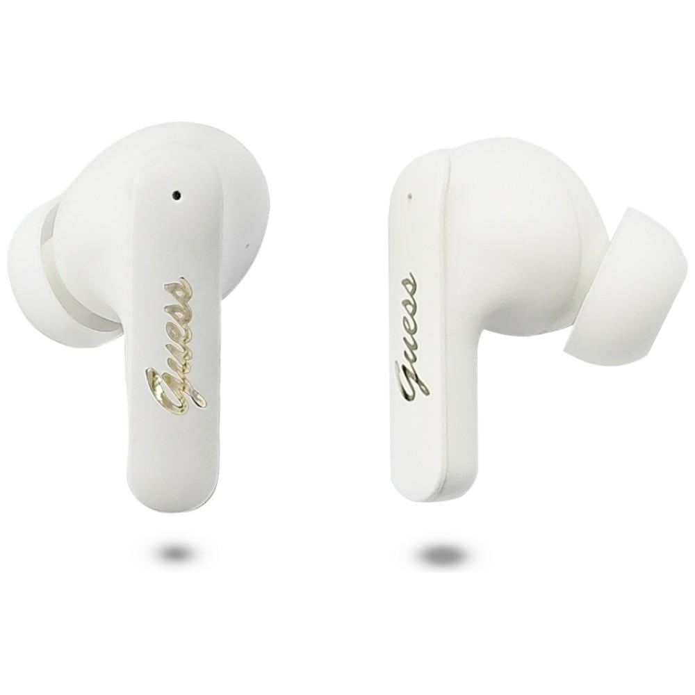 Handsfree Bluetooth Guess Script Metal Logo, TWS, Biały