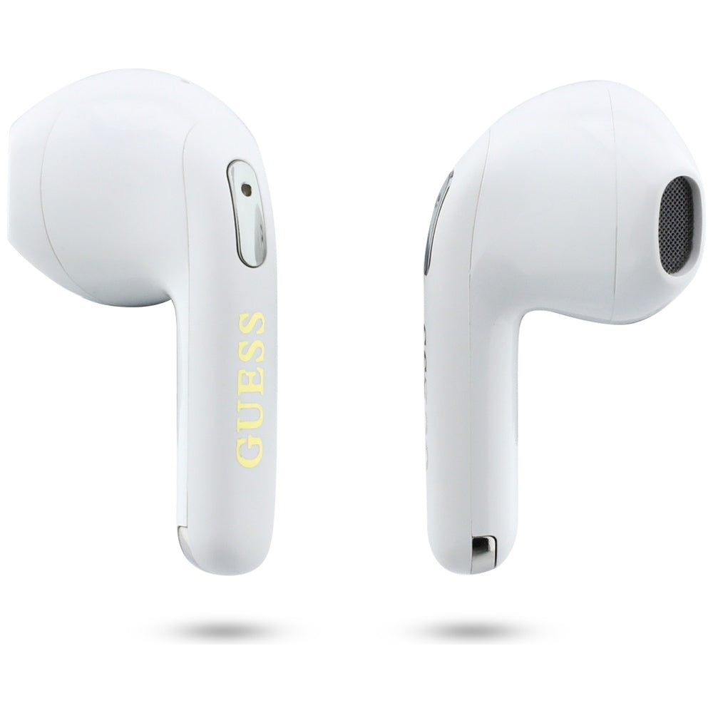 Bezprzewodowy zestaw słuchawkowy Bluetooth Guess Script Print, TWS, Różowy