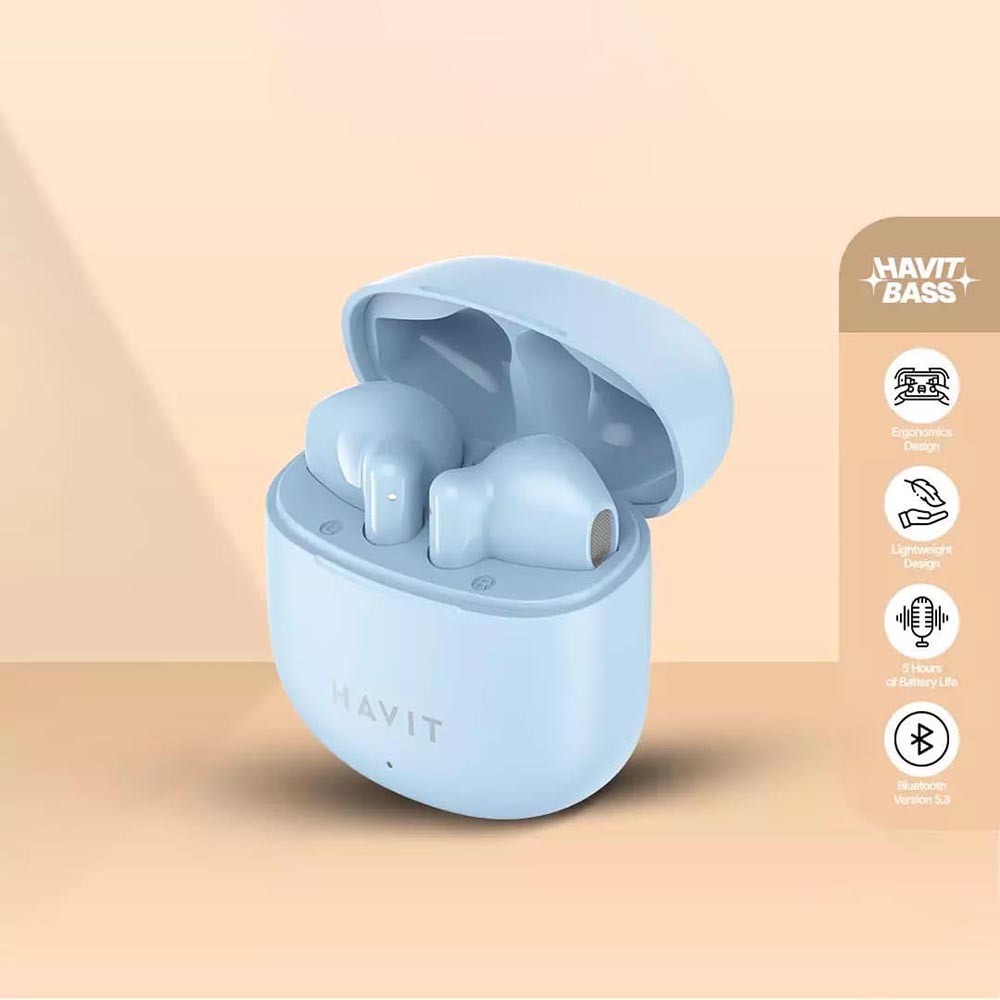 Handsfree Bluetooth HAVIT TW976, TWS, Niebieski