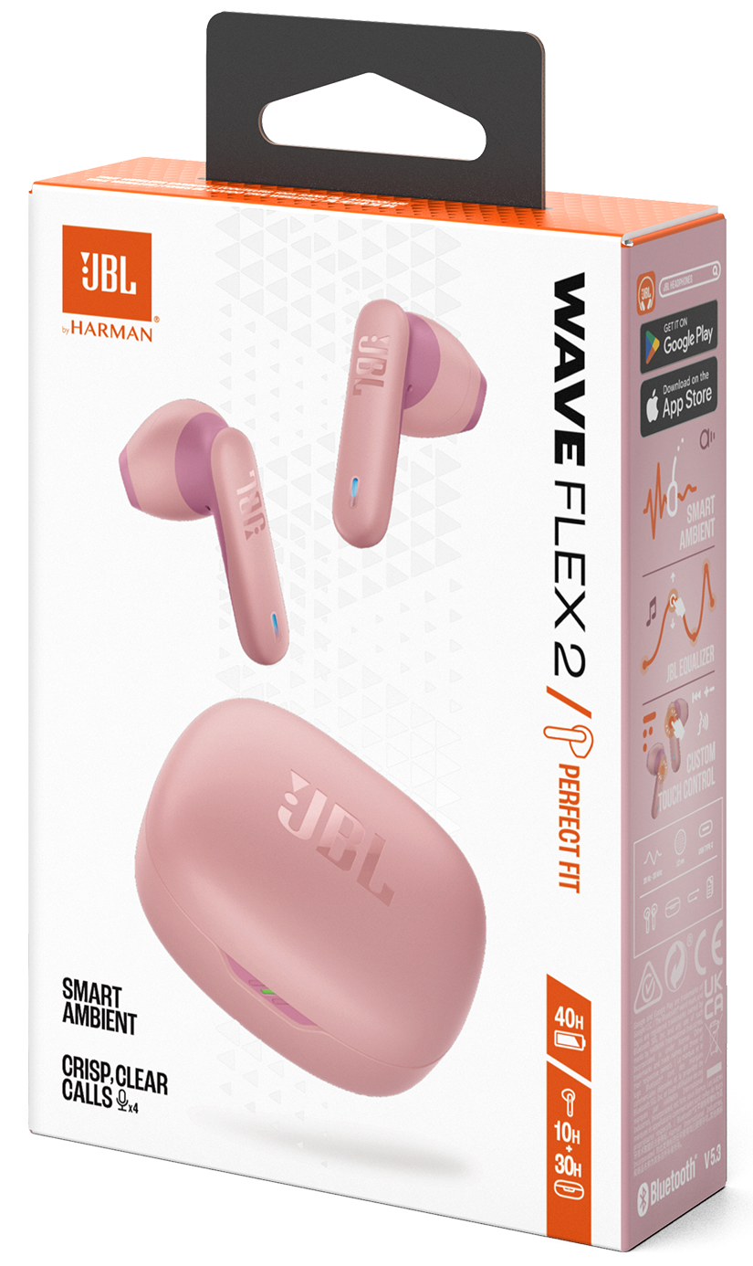 Handsfree Bluetooth JBL Wave Flex 2, TWS, ANC, MultiPoint, Różowy JBLWFLEX2PIK