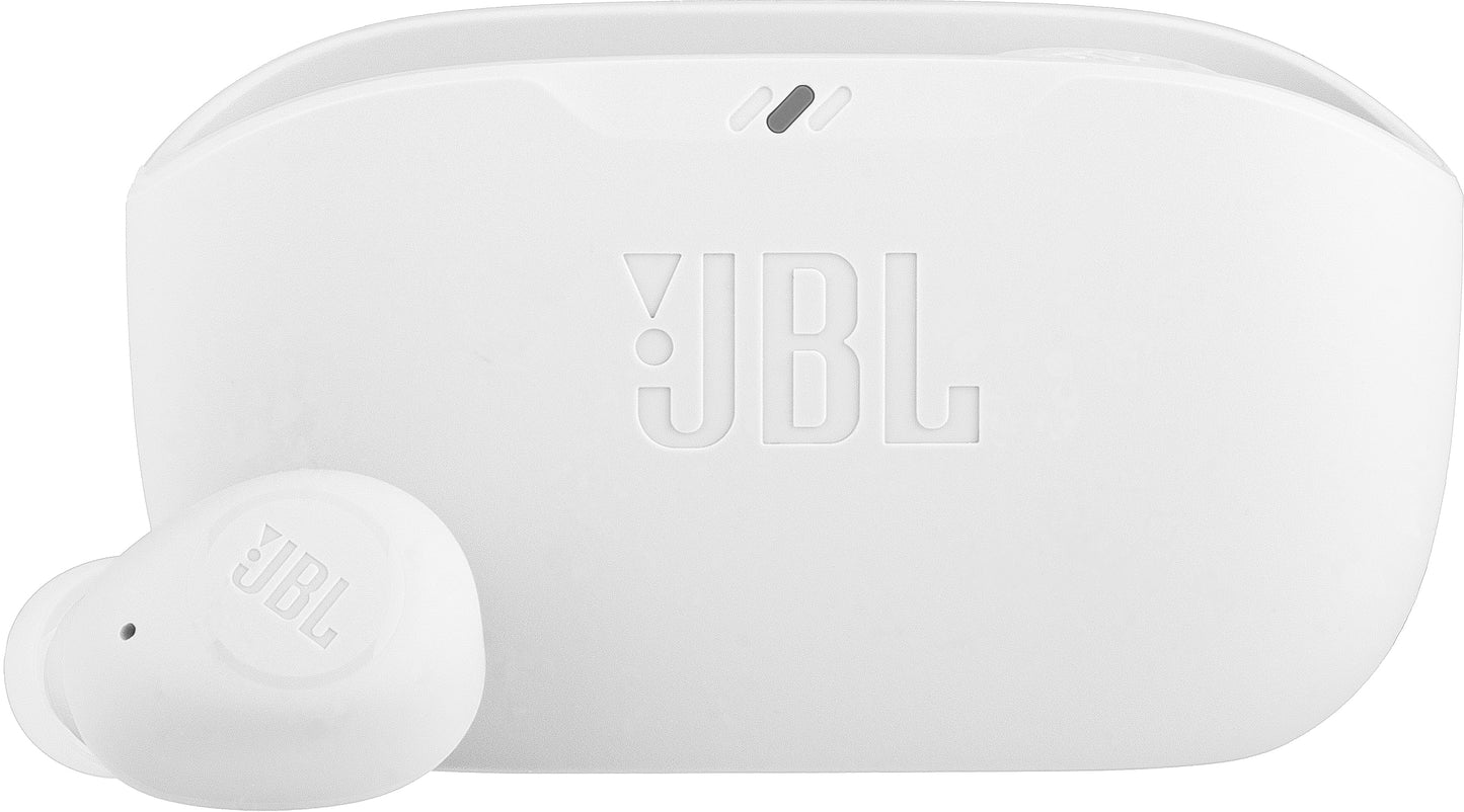 Zestaw głośnomówiący Bluetooth JBL Wave Buds, TWS, biały JBLWBUDSWHT