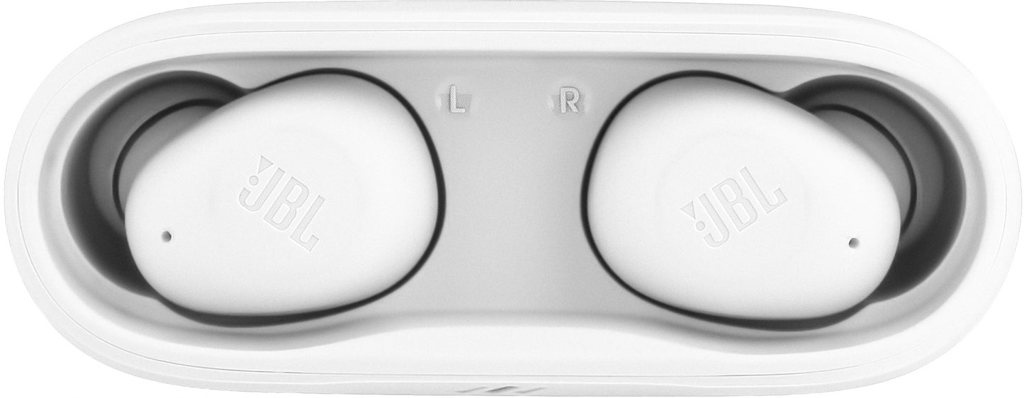 Zestaw głośnomówiący Bluetooth JBL Wave Buds, TWS, biały JBLWBUDSWHT