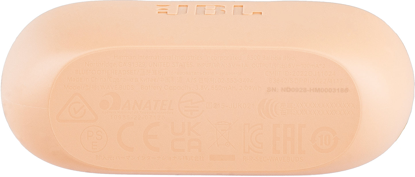 Handsfree Bluetooth JBL Wave Buds, TWS, Beżowy JBLWBUDSBEG