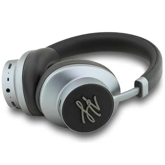 Bezprzewodowy zestaw słuchawkowy Bluetooth Karl Lagerfeld Grained Initials, A2DP, ANC, Czarny