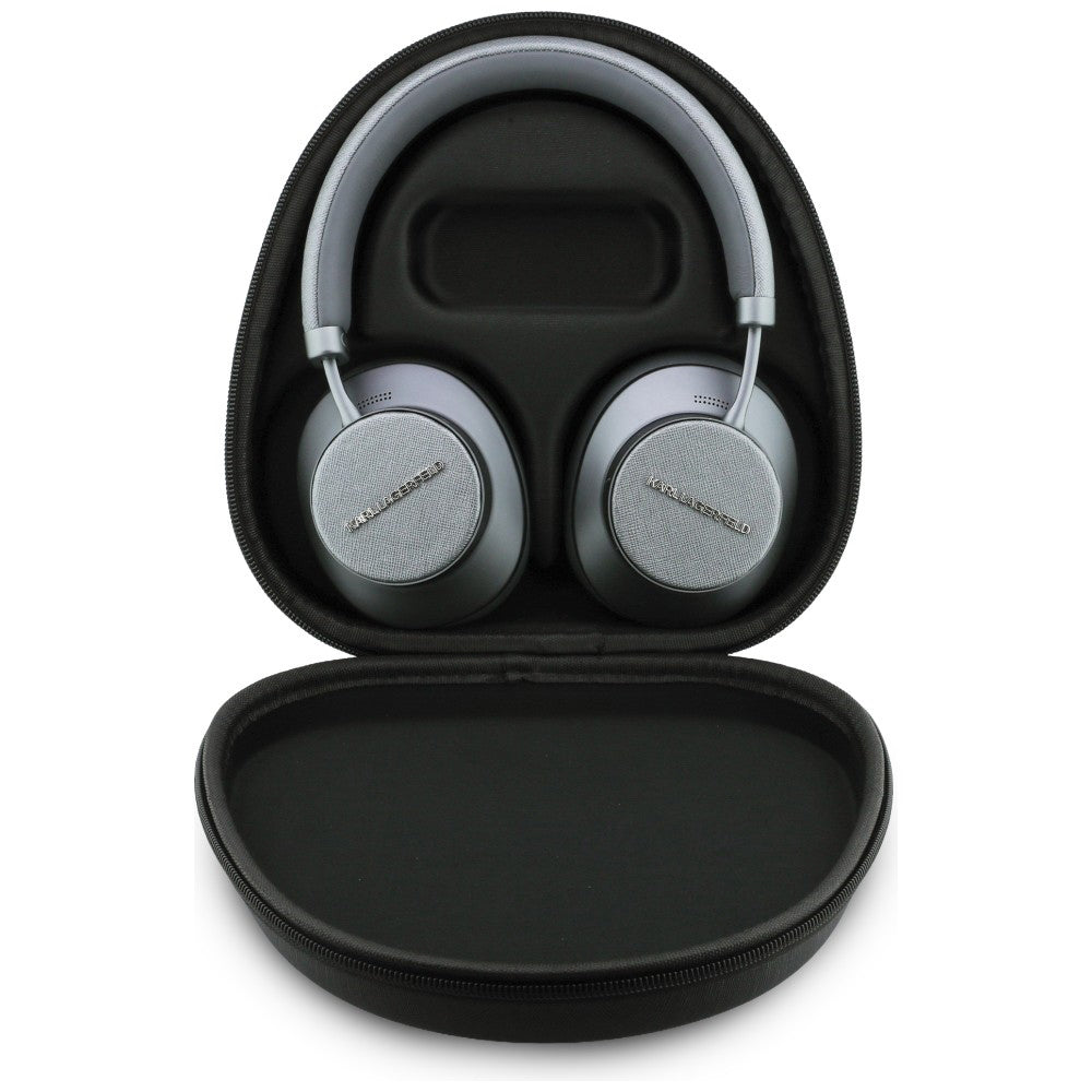 Handsfree Bluetooth Karl Lagerfeld Saffiano Elongated, A2DP, ANC, Szary