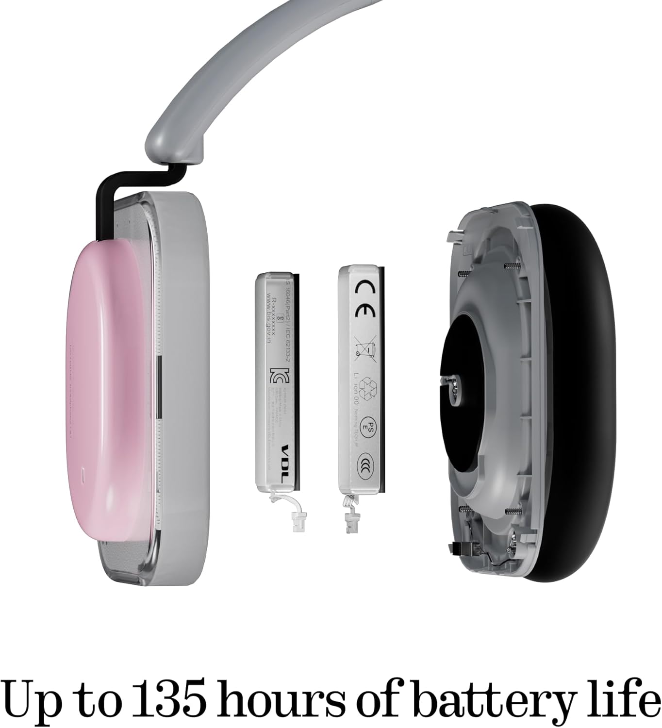 Handsfree Bluetooth Nothing Headphone (a), MultiPoint, A2DP, ANC, Różowy