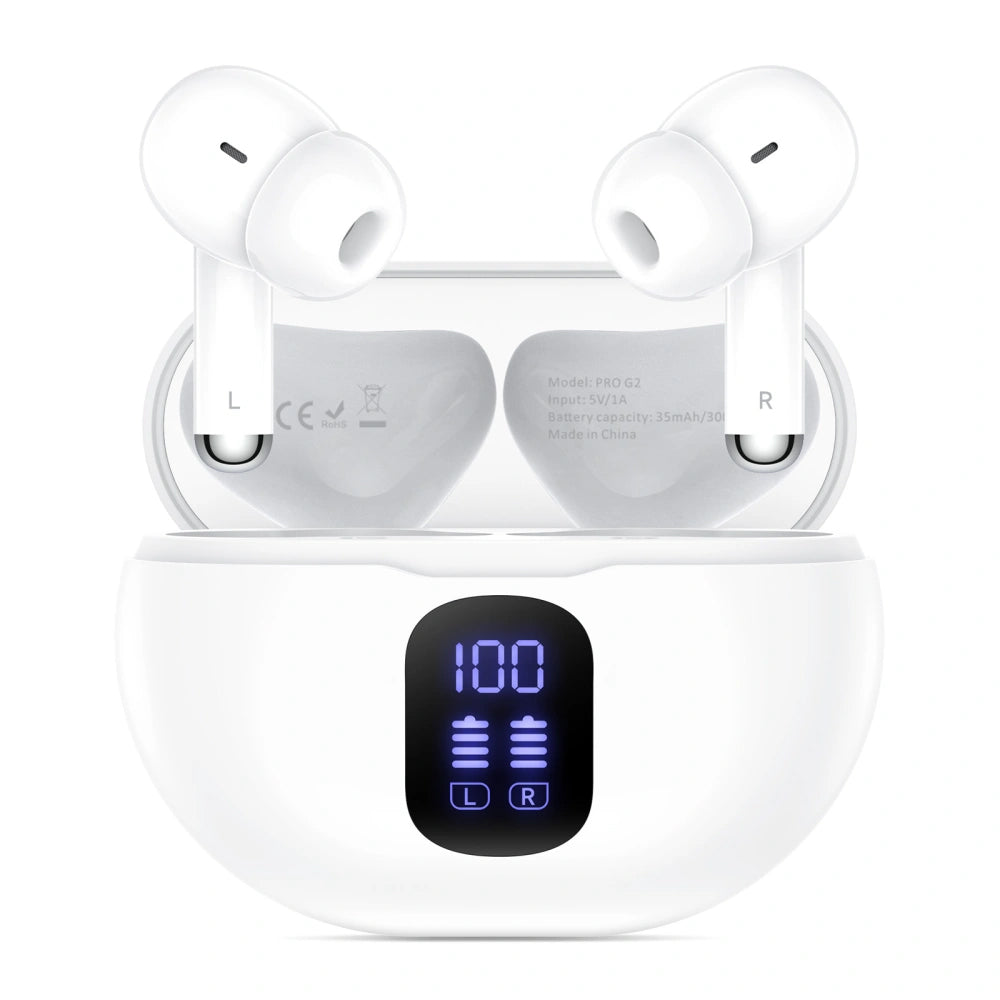 Słuchawki Bluetooth Tech-Protect Ultraboost Pro G2, TWS, Białe