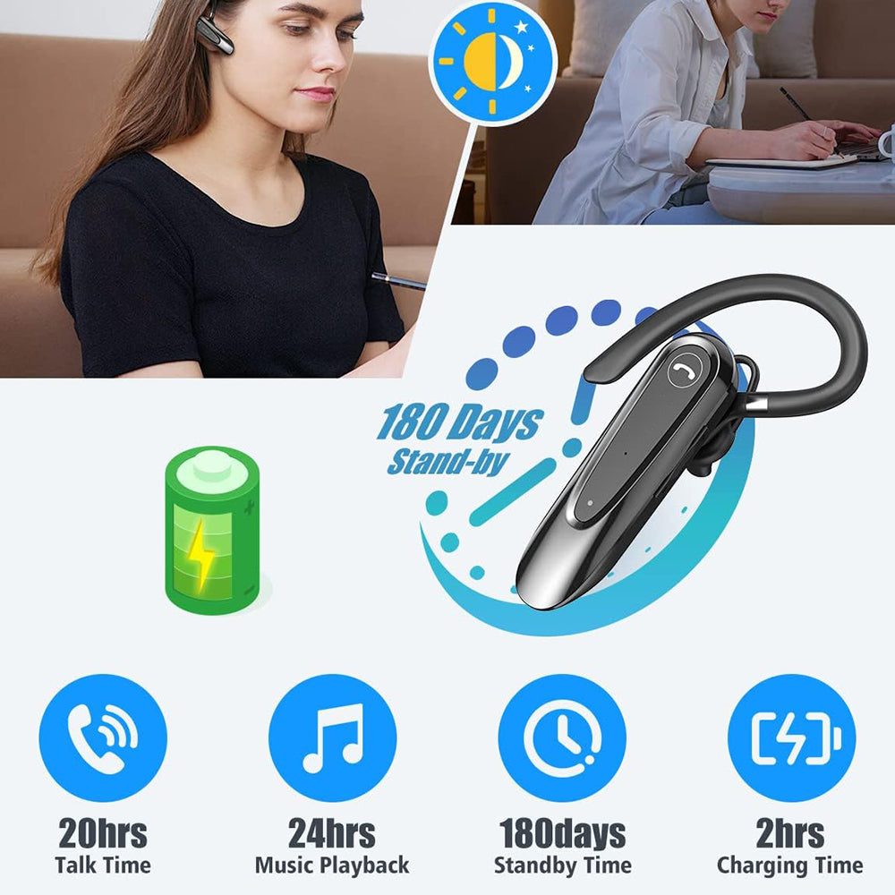 Handsfree Bluetooth Techsuit CB2 AirTalk, A2DP, Czarny