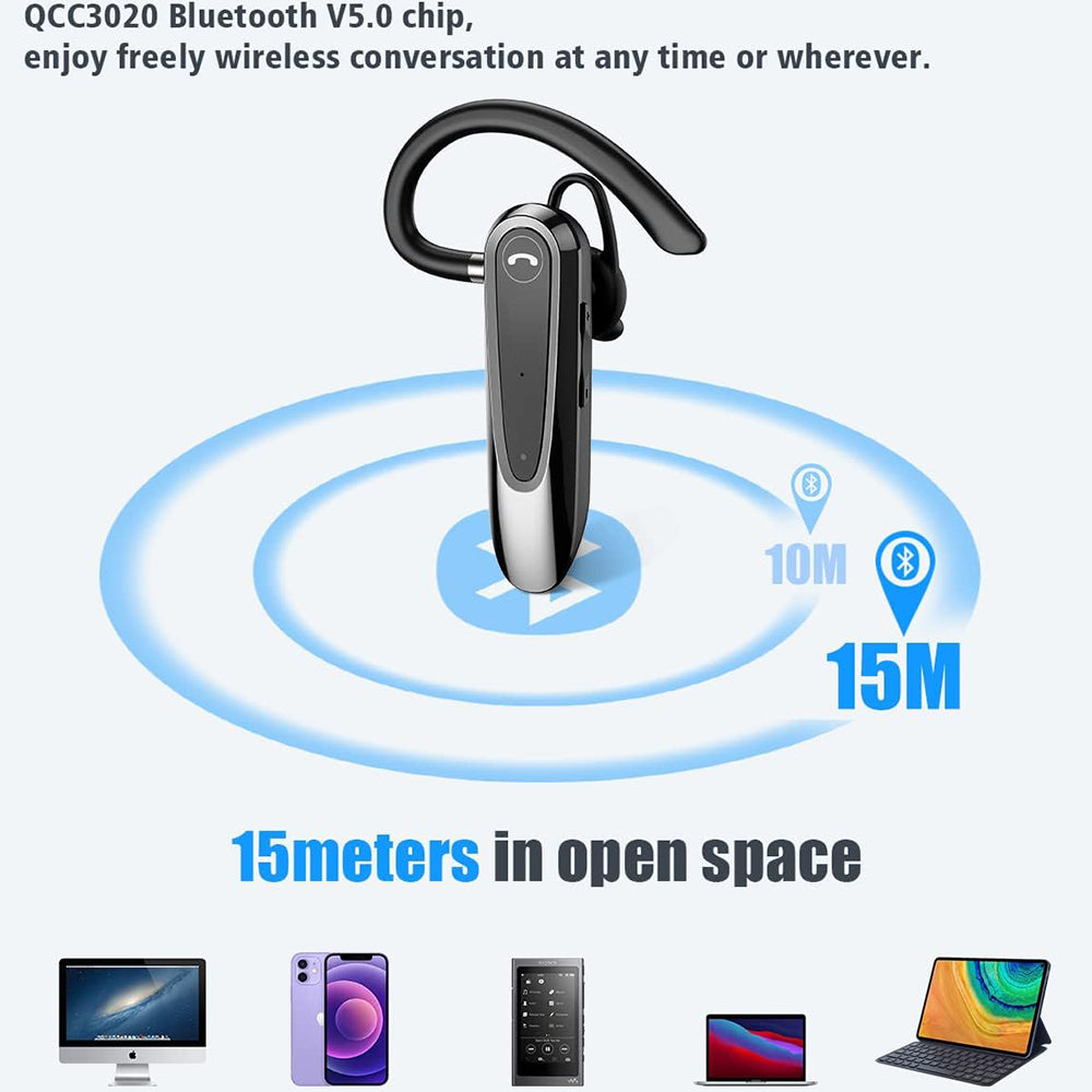 Handsfree Bluetooth Techsuit CB2 AirTalk, A2DP, Czarny