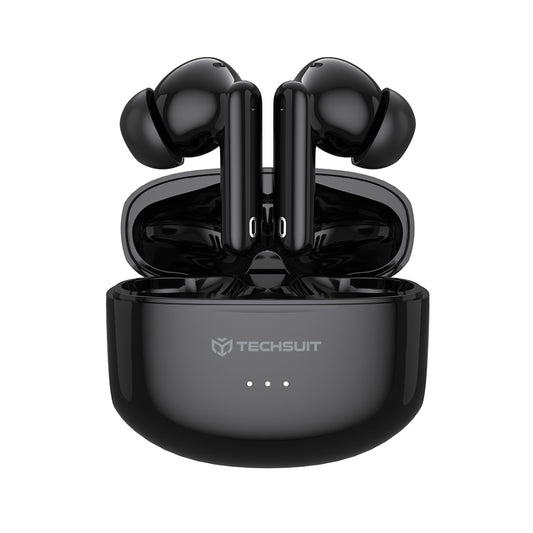 Handsfree Bluetooth Techsuit CW1 Audira Pro, TWS, ANC, Czarny