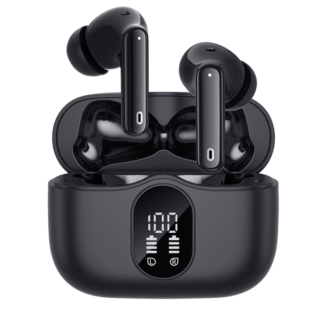 Bezprzewodowy zestaw słuchawkowy Bluetooth Techsuit CW3 WaveBeat 100, TWS, ANC, Czarny