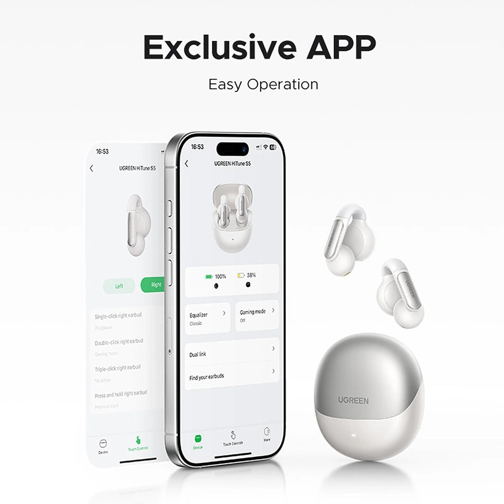 Handsfree Bluetooth UGREEN HiTune S5 True WS210, TWS, Biały