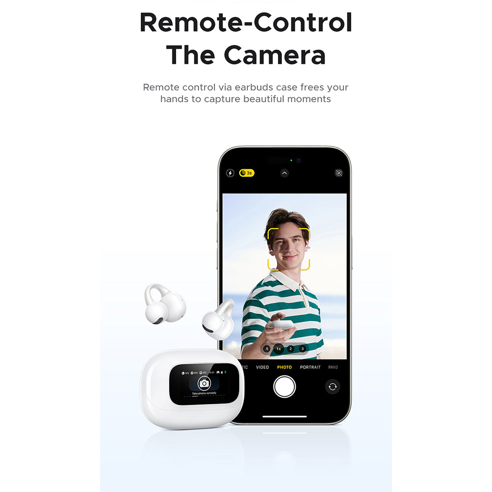 Handsfree Bluetooth UGREEN S6 ClipBuds Magic WS208, TWS, Biały