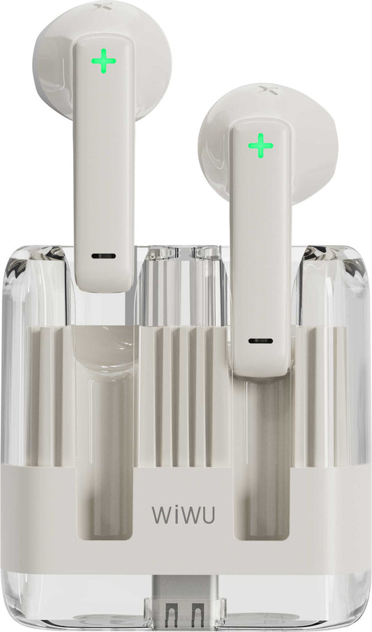 Zestaw głośnomówiący Bluetooth WiWu T21, TWS, biały