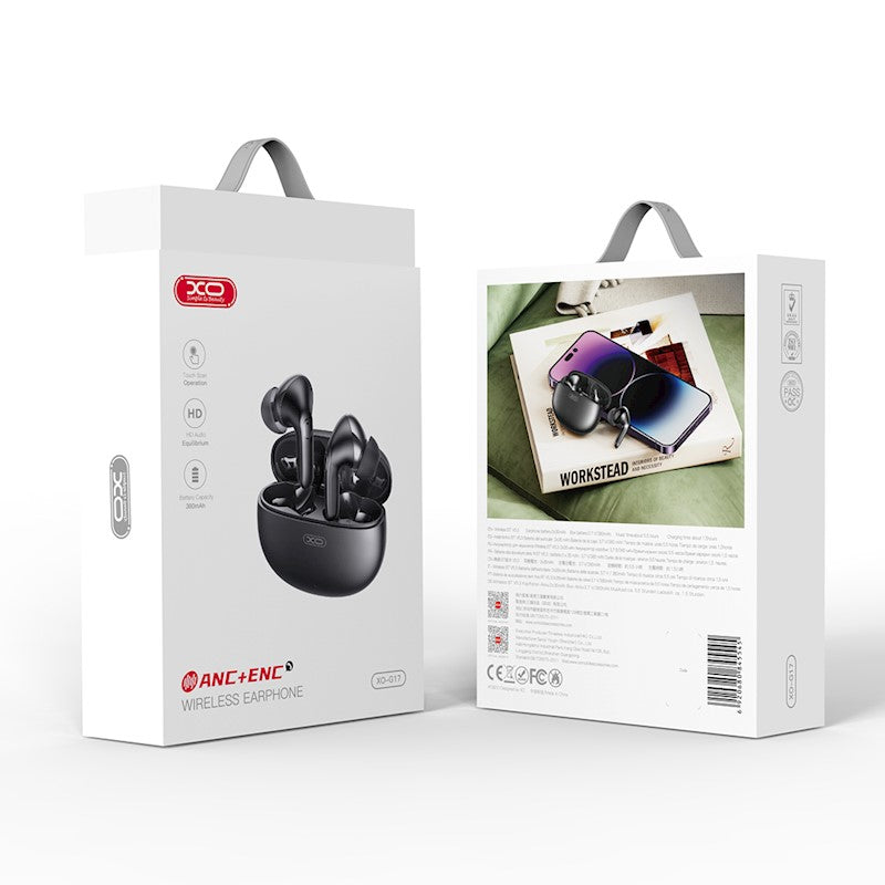 Zestaw głośnomówiący Bluetooth XO Design G17, TWS, ANC, czarny