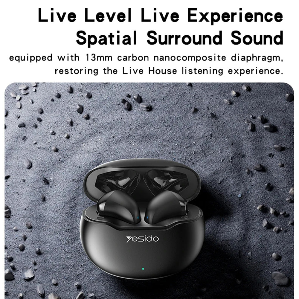 Handsfree Bluetooth Yesido TWS21, TWS, Czarny