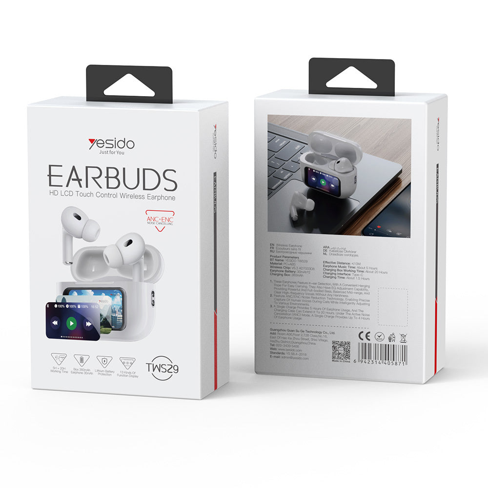 Handsfree Bluetooth Yesido TWS29, TWS, Biały