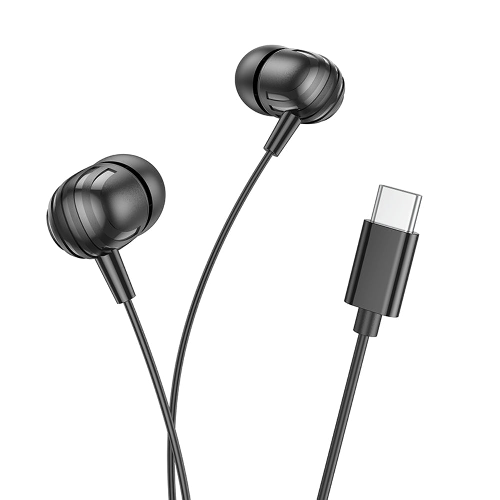 Handsfree USB-C Borofone BM77 Delicious, Czarny