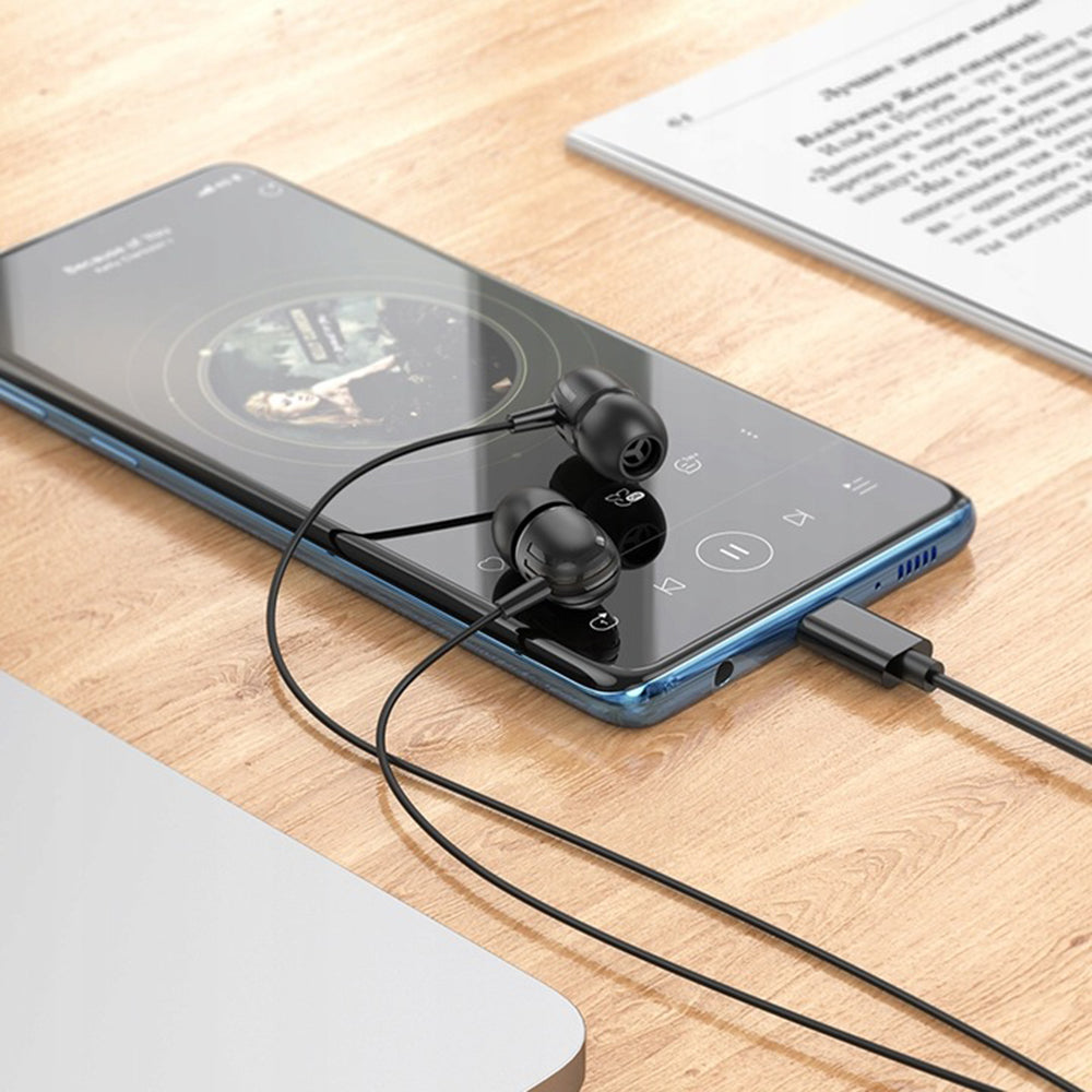 Handsfree USB-C Borofone BM77 Delicious, Czarny