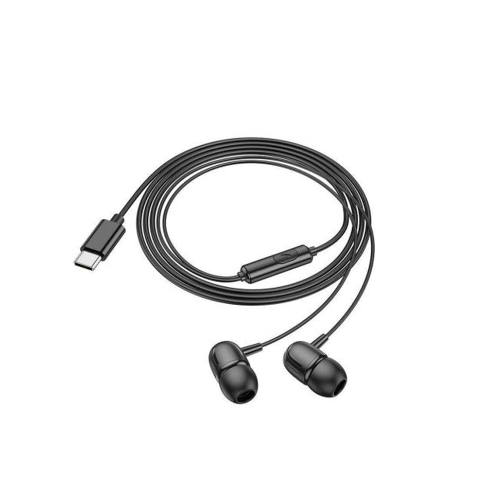 Handsfree USB-C Borofone BM77 Delicious, Czarny
