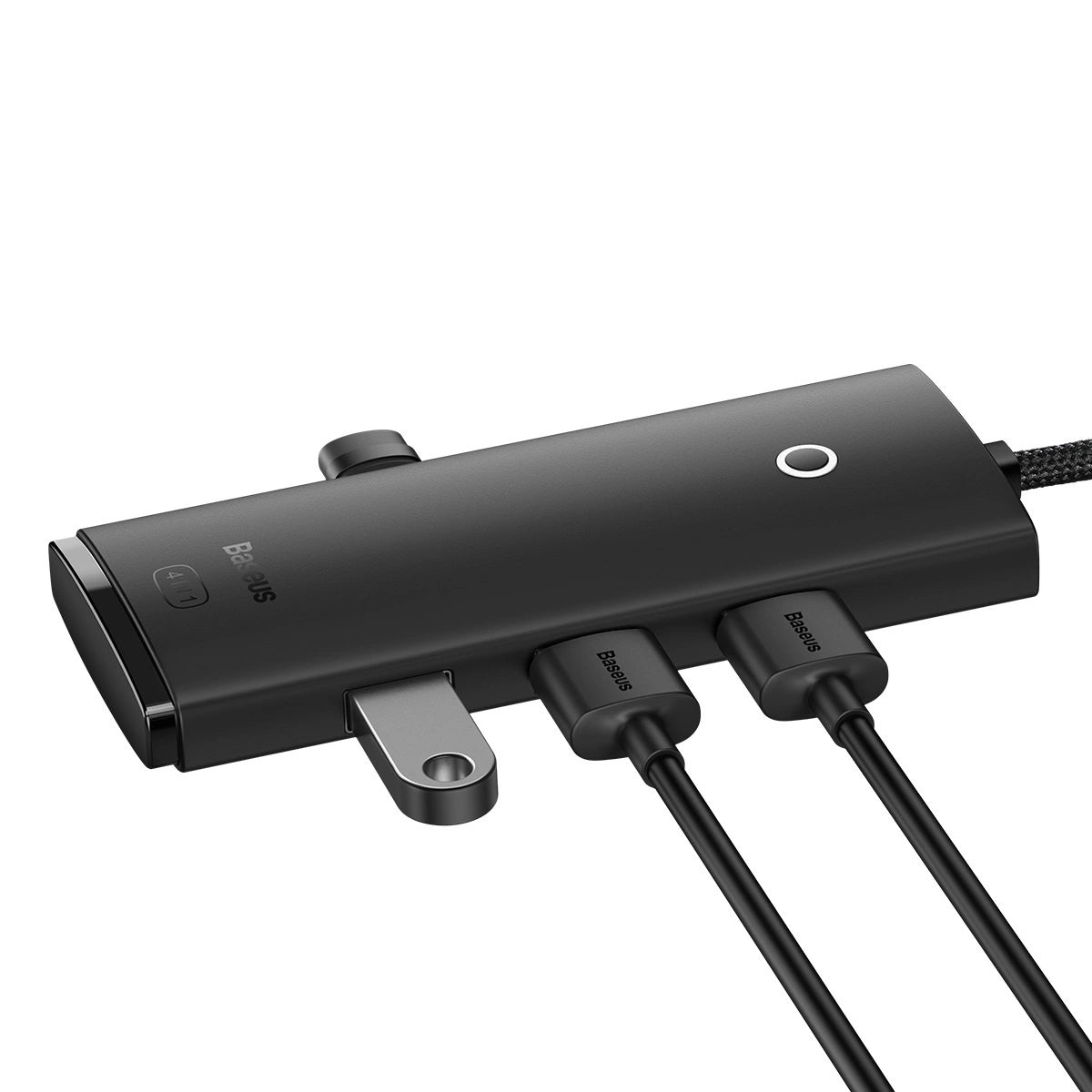 Hub USB Baseus Lite, 4 x USB-A 3.0 - 1 x USB-C, 2m, Czarny WKQX030201