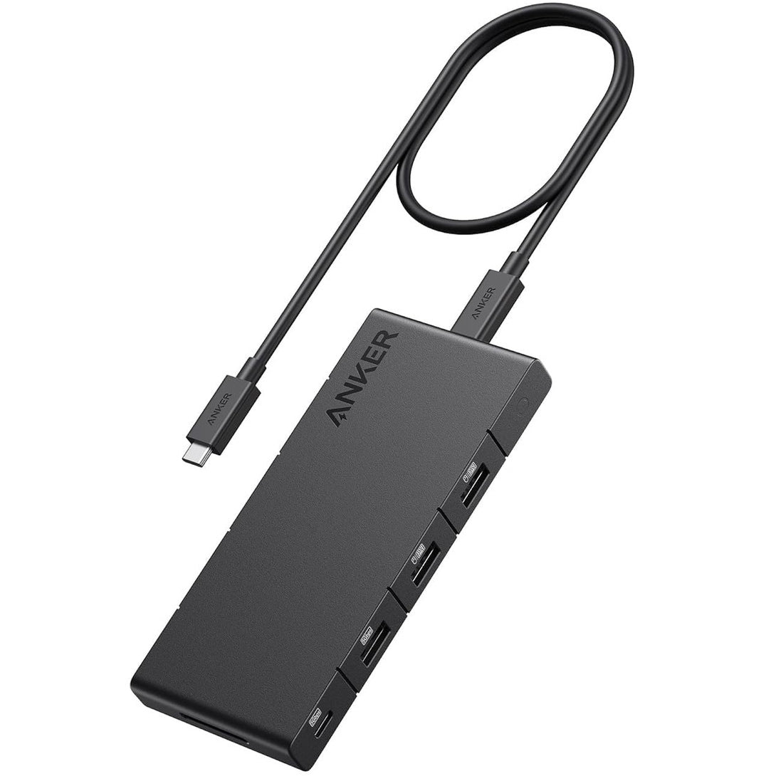 Hub USB-C Anker, 1 x USB-A 3.0 - 2 x USB-A - 3 x USB-C - 2 x HDMI - 1 x RJ45 - 1 x SD, Czarny A83A2G11
