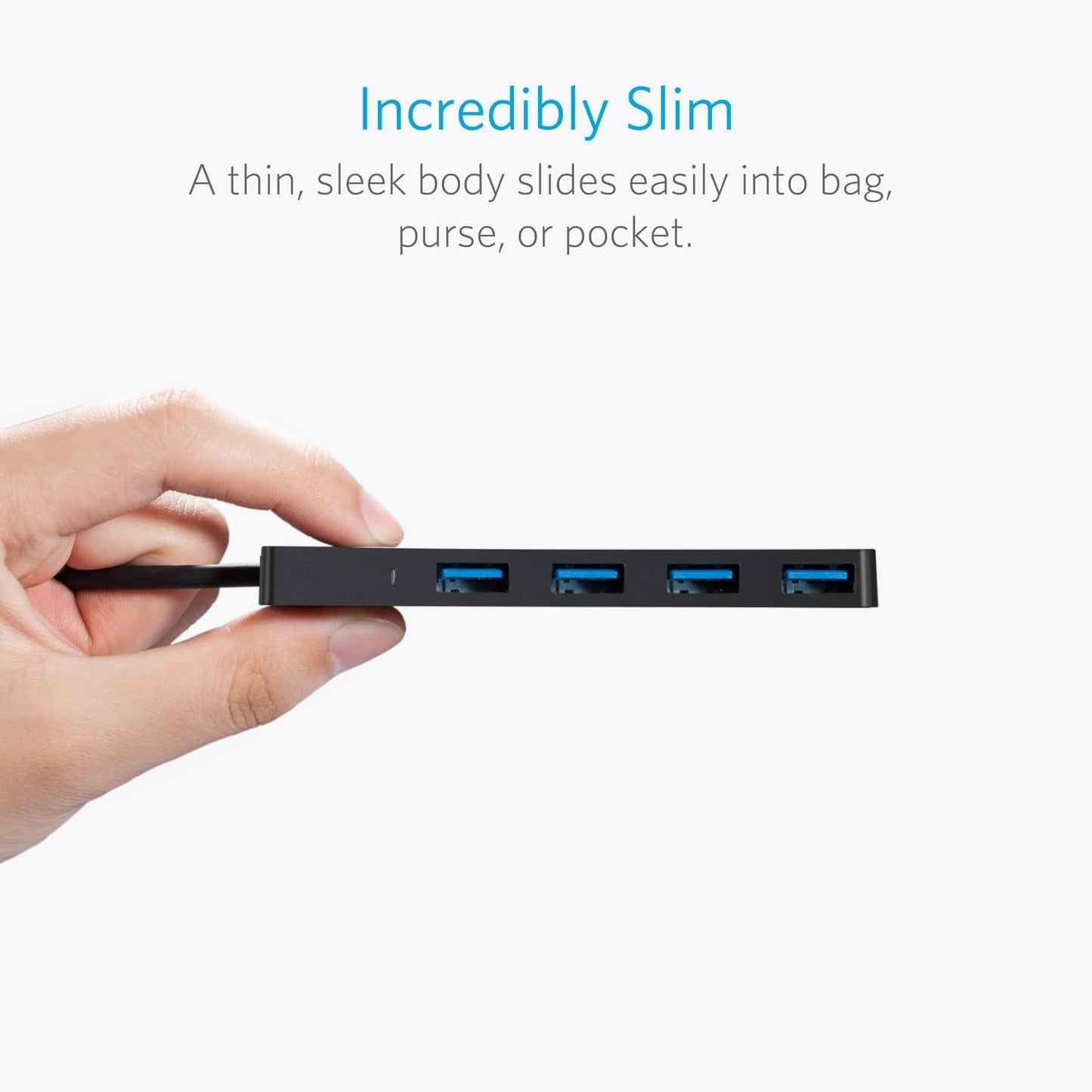Hub USB-C Anker, 4 x USB-A 3.0, Czarny A8309G11